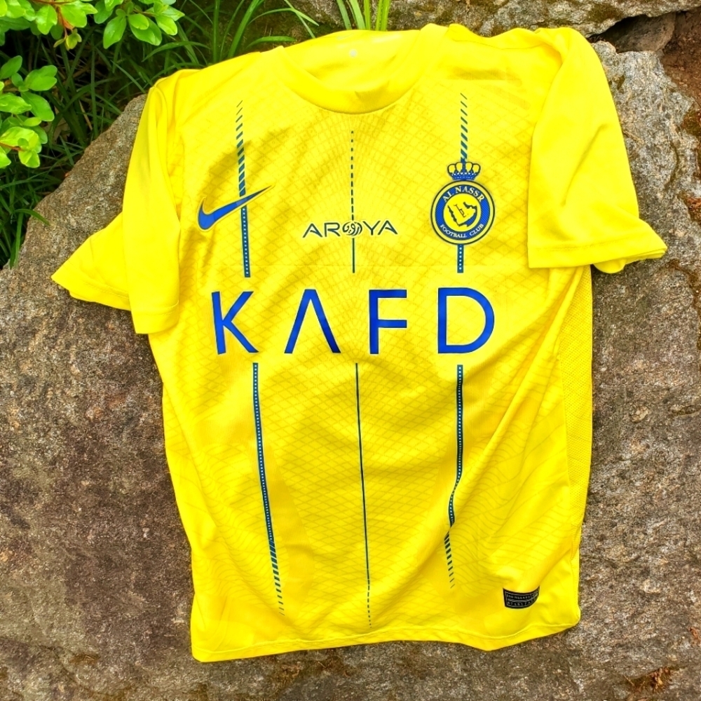 Al Nassr Football Club Jersey Medium Mane KAFD Yellow Mens